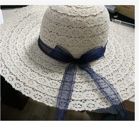 1 Inch Wrinkle Side Nylon Sheer Organza Deep Blue Sheer Chiffon Fabric Ribbon For Summer Hat Decoration