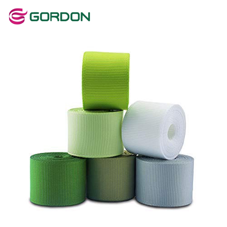100% polyester woven 3 inch solid character printed logo grosgrain ribbon for packing