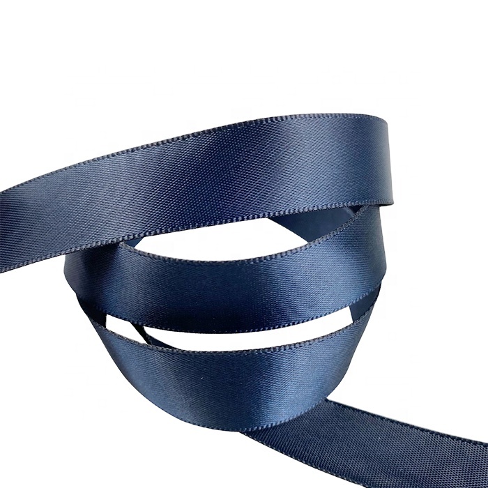 16mm 5/8 inch royal blue single face satin ribbon for gift box