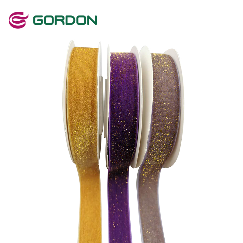 16mm Metallic Velvet Ribbon Trimming for Decoration Wholesale