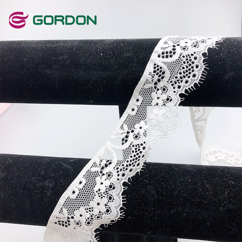 2020 charming flower floral cotton lace embroidery lace ribbon cotton for women's clothing dress ribbon cotton lace
