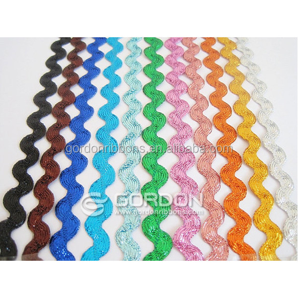 2022 Hot Sale Good Quality Ric Rac Ribbon ,Colorful Wind Ribbon for Gift Decoration