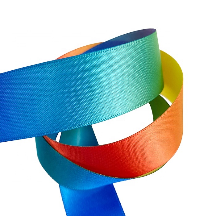 25mm rainbow thermal transfer ribbon satin