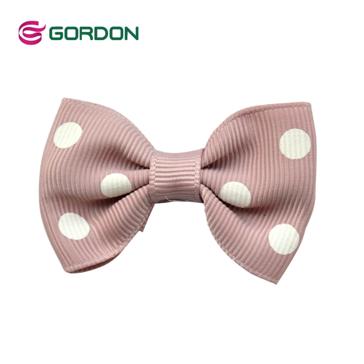 25mm width grosgrain ribbon made baby hair accessories girls clips small ribbon bow