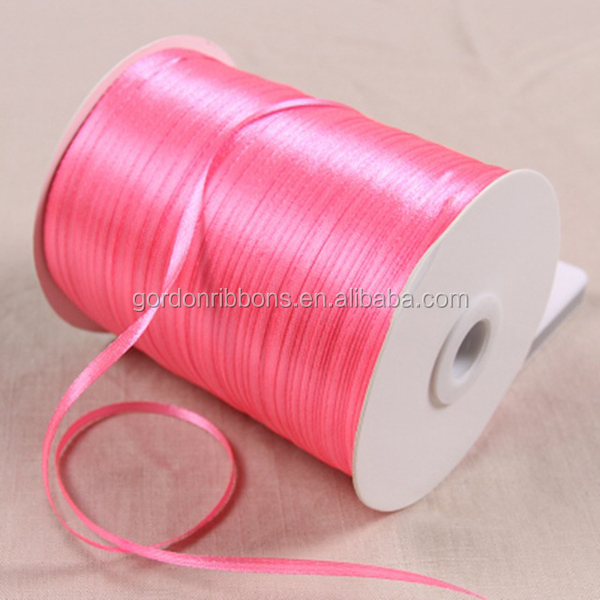 3mm 196 colors of 100% polyester bulk double face satin ribbon