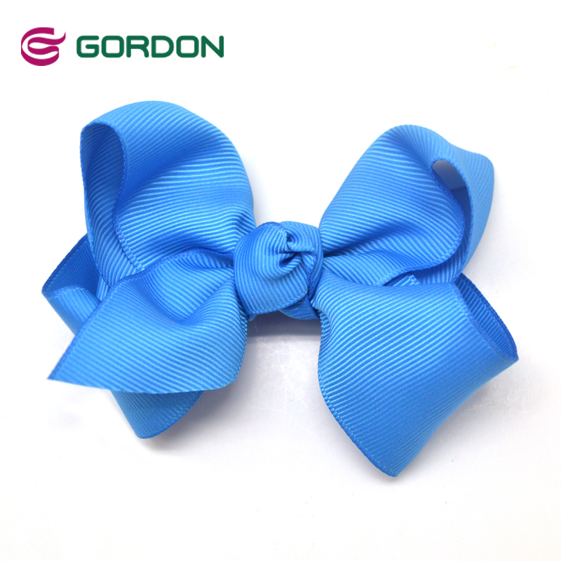 4 inch grosgrain ribbon hair bow with metal clip