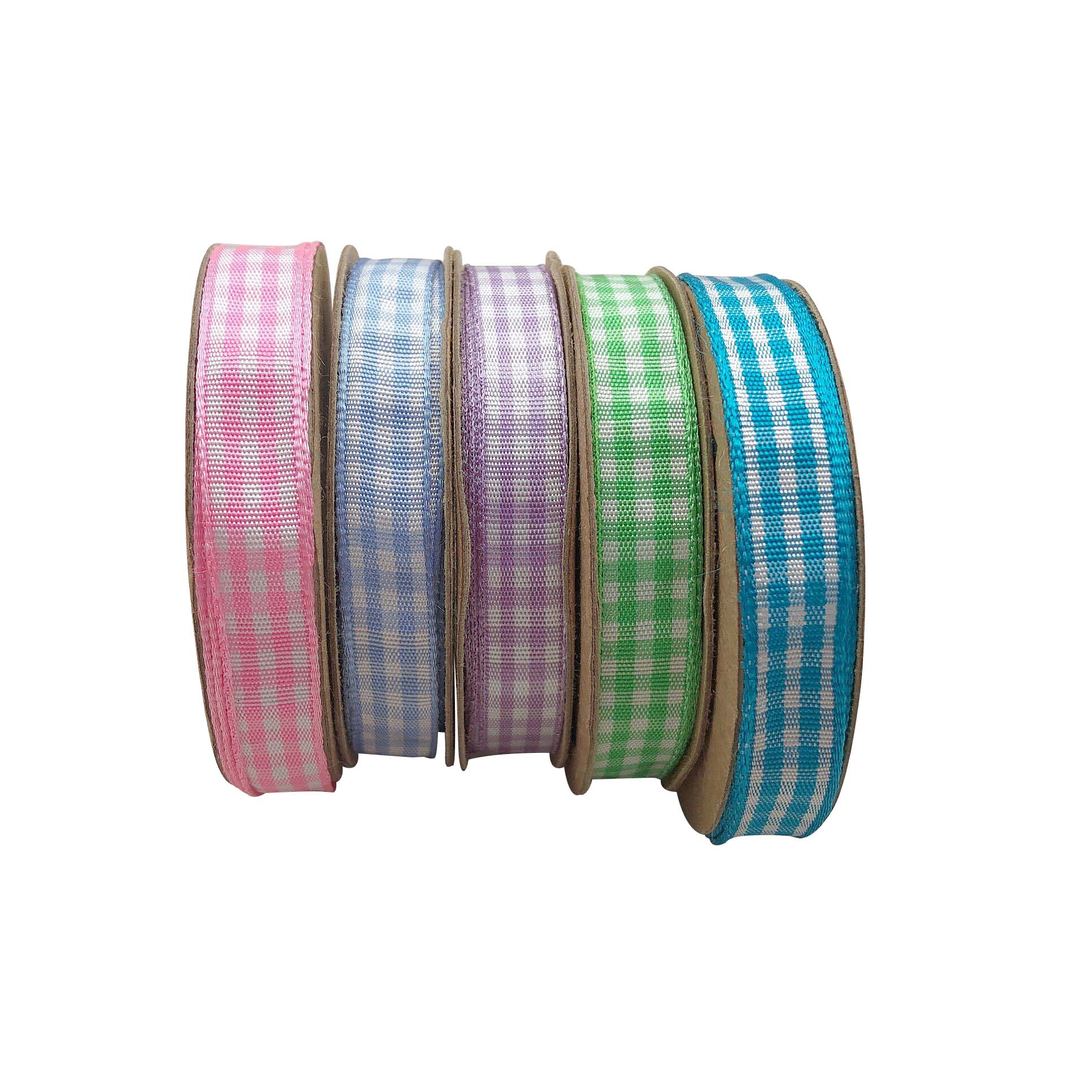 5/8”16mm fashion colorful tartan plaid gingham ribbon