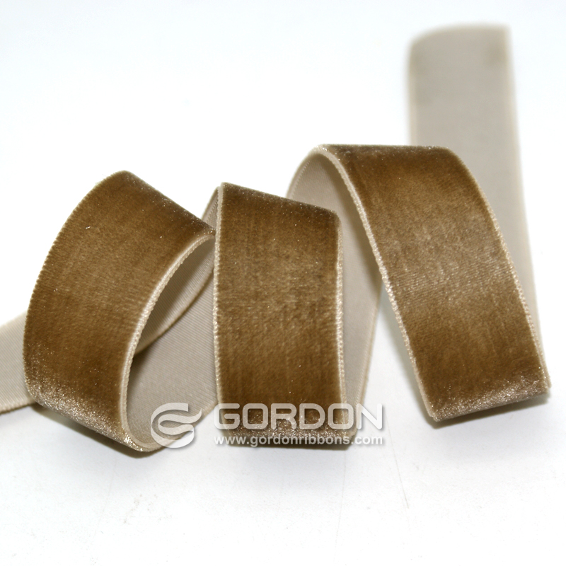 5/8 inch 16mm non-stretch single face velvet ribbons