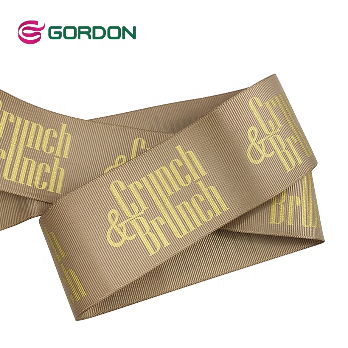 50 mm Wide Grosgrain Ribbon With Custom Printed Company Logo For Gift Box Packing