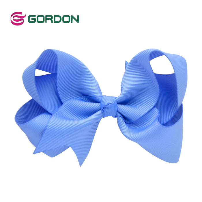 6 inch big grosgrain ribbon hair bow for girl