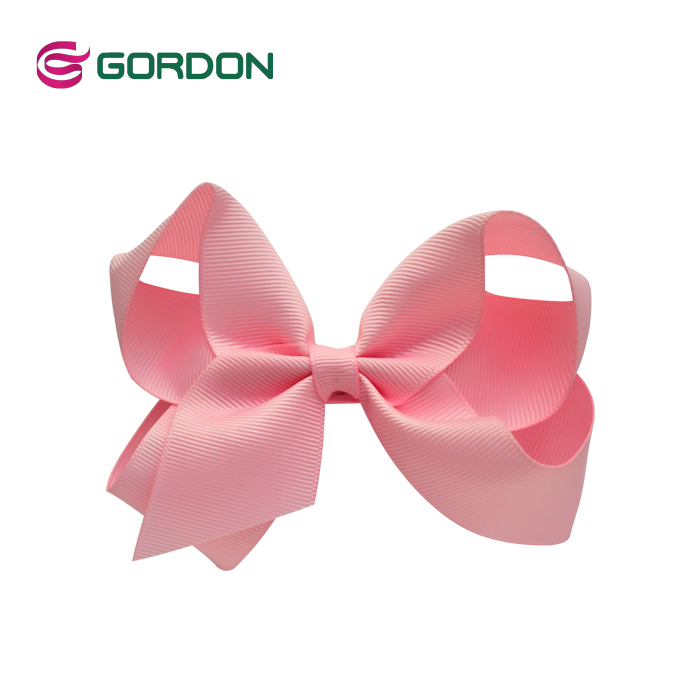 6 inch big grosgrain ribbon hair bow for girl