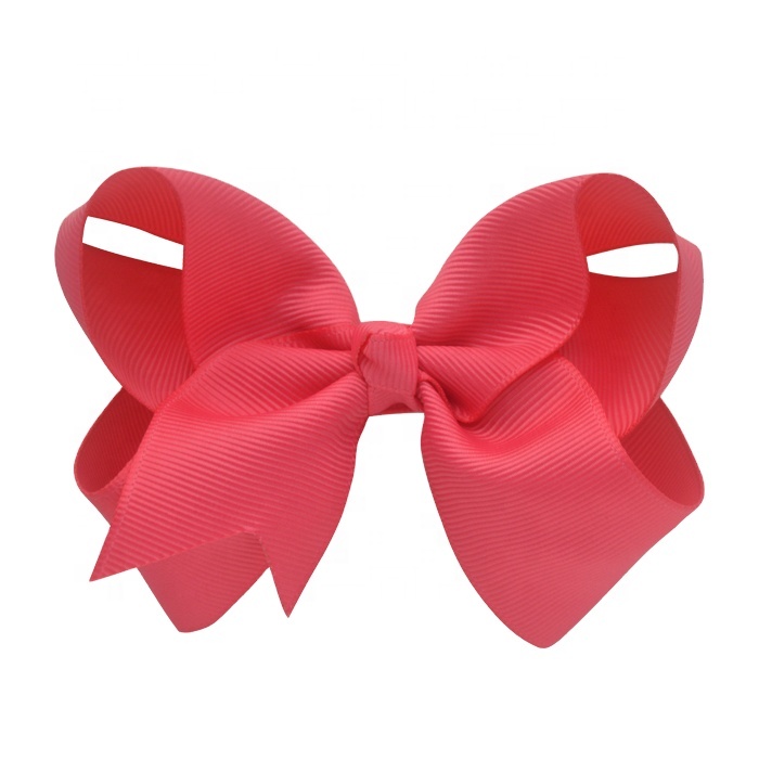 6 inch big grosgrain ribbon hair bow for girl