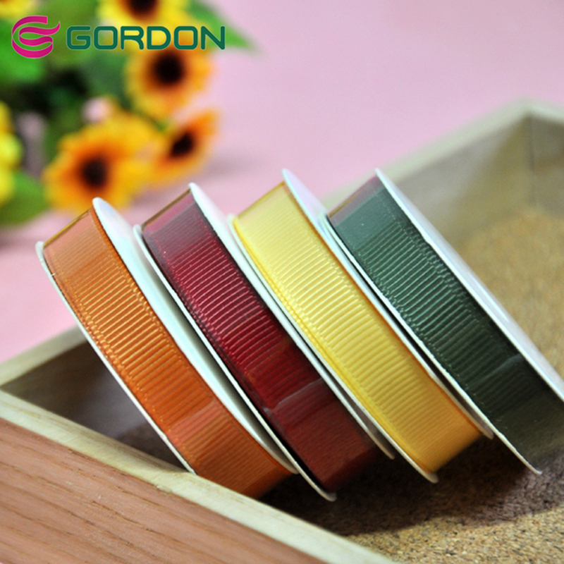 6mm 1/4” wide solid color grosgrain ribbon