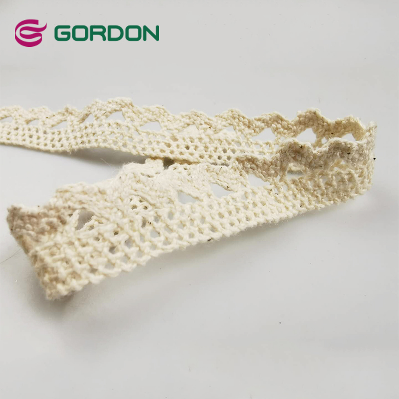 China Supplier 100% Cotton Lace Ribbon Off White Color Decoration Guipure Lace Fabric Cotton Embroidery Lace  Used For Garments