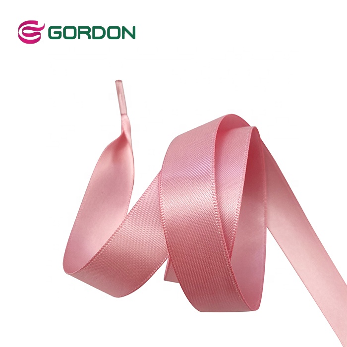 Custom Paper Bags Ribbon Handle Double Face Satin Ribbon With Clear Plastic Barbs For Shopping Gift Bag