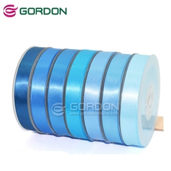 Custom multi- sizes 196 stock color chart 100% Polyester satin gift ribbon wholesale