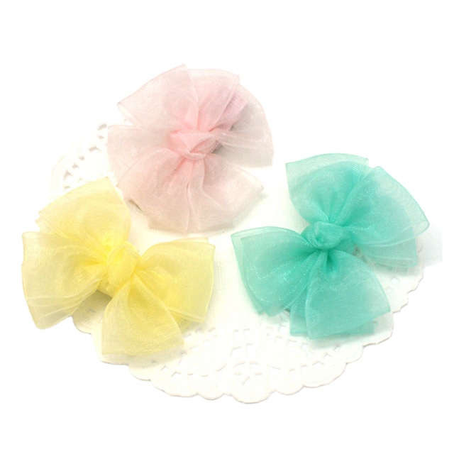 Customized High Quality Handmade Fancy Organza Bow For Decoration
