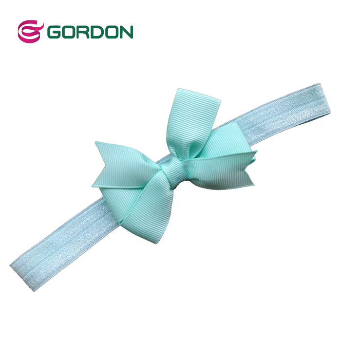 Gordon  Colorful Elastic Headband Hairband  Hair Bow For Baby Girl With Black Strap