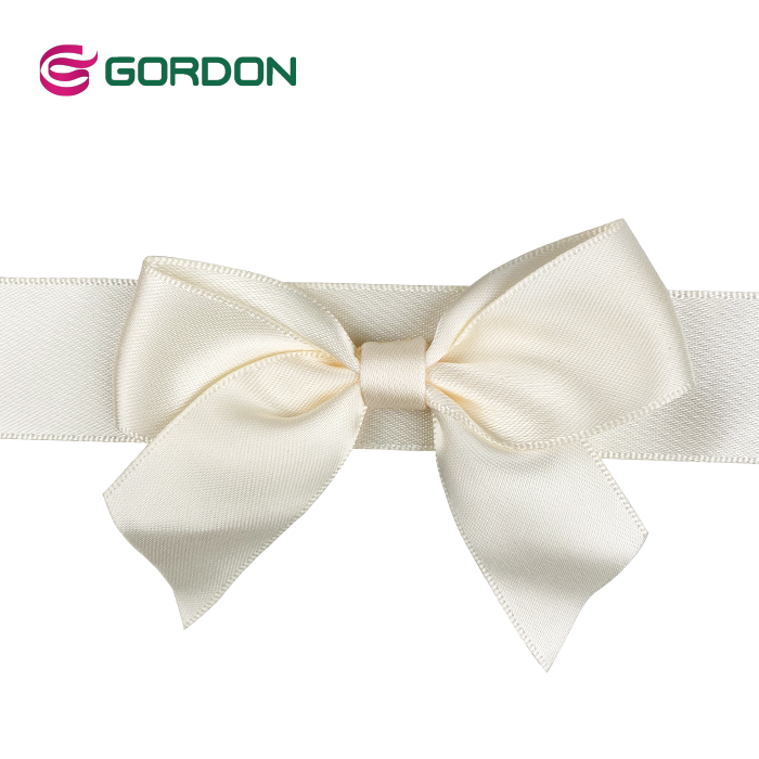 Gordon 196 colors available polyester satin ribbon packaging gift bow for box