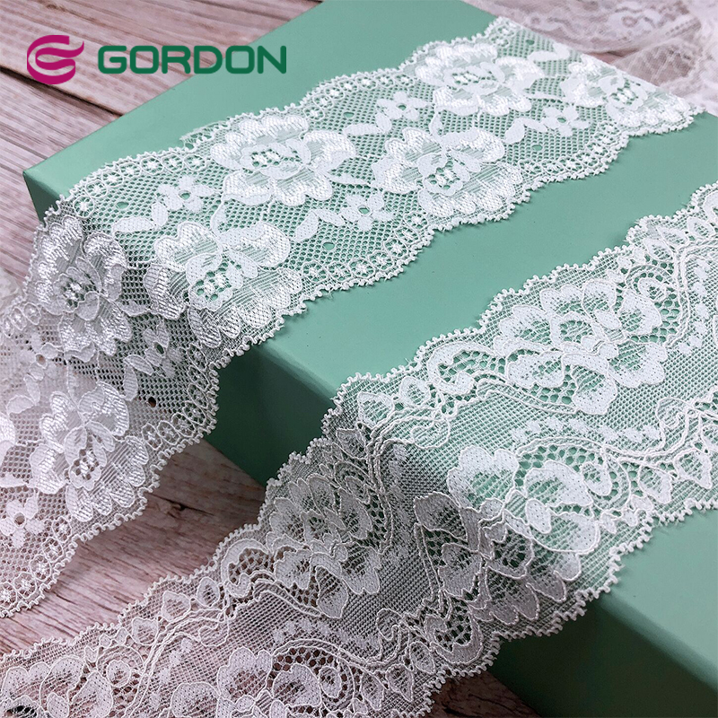 Gordon 7cm  Elastic Nylon Spandex Cheap Lace Trim For Garments