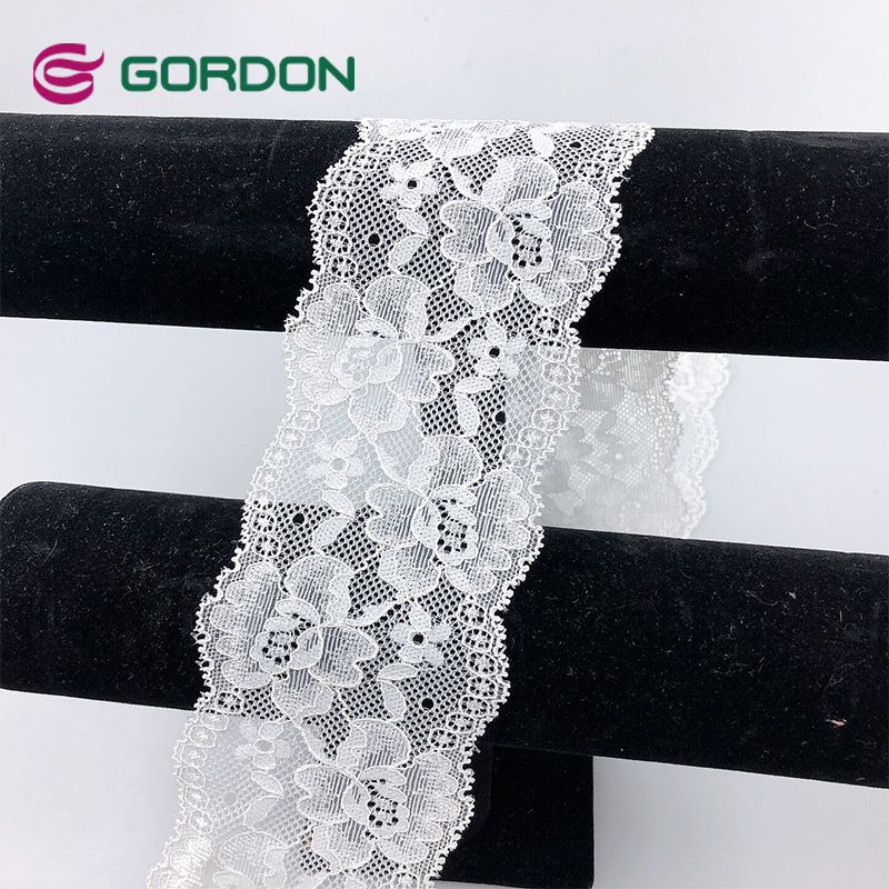 Gordon 7cm  Elastic Nylon Spandex Cheap Lace Trim For Garments