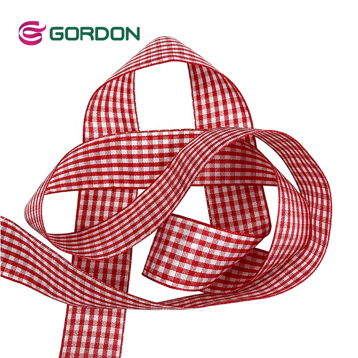 Gordon Gift Packing Decoration Gingham Ribbons Wholesale Multi Colors Plaid Tartan England Check