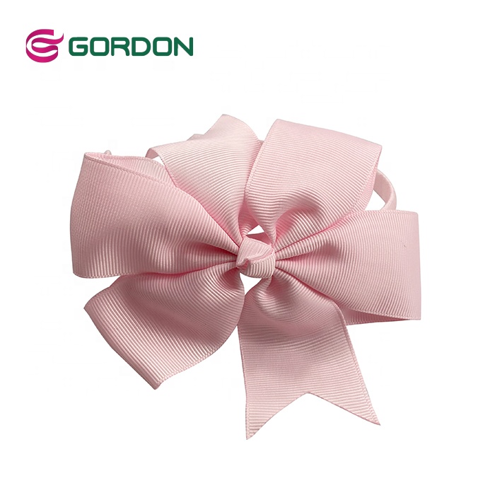 Gordon Hot-sales Children Hair Band Pearl Headband For Kids Girls Grosgrain Ribbon Bows