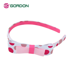 Gordon Hot-sales Children Hair Band Pearl Headband For Kids Girls Grosgrain Ribbon Bows