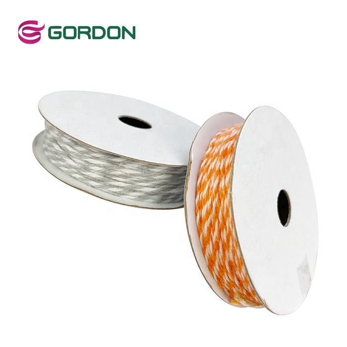 Gordon In Stock 2mm Mixed Color Cotton String Colorful Round Cotton Cord Ribbon For Garment Accessories