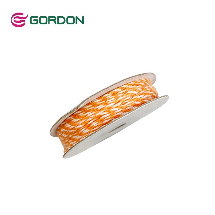 Gordon In Stock 2mm Mixed Color Cotton String Colorful Round Cotton Cord Ribbon For Garment Accessories