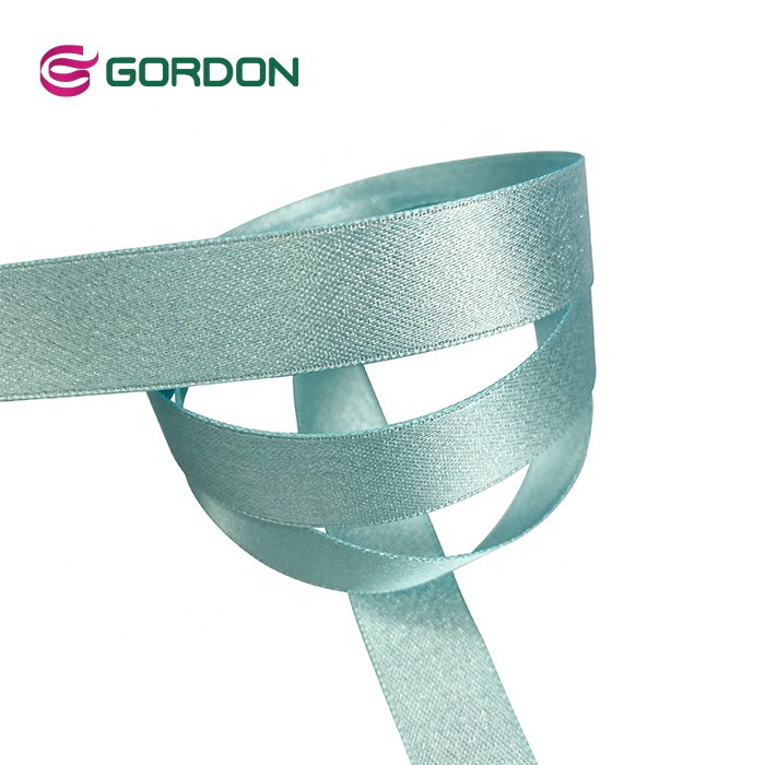Gordon Ribbon 16 mm Double Faced Sliver Purl Satin Ribbon For Gift Box Decoration