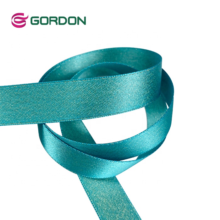 Gordon Ribbon 16 mm Double Faced Sliver Purl Satin Ribbon For Gift Box Decoration