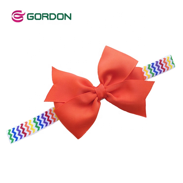 Gordon Ribbon Bow Cute Baby Girl Hair Band Elastic Bands For Hair Decoration  Multiple Colors Available