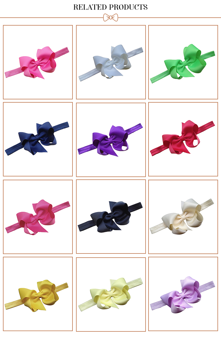 Gordon Ribbon Bow Cute Baby Girl Hair Band Elastic Bands For Hair Decoration  Multiple Colors Available
