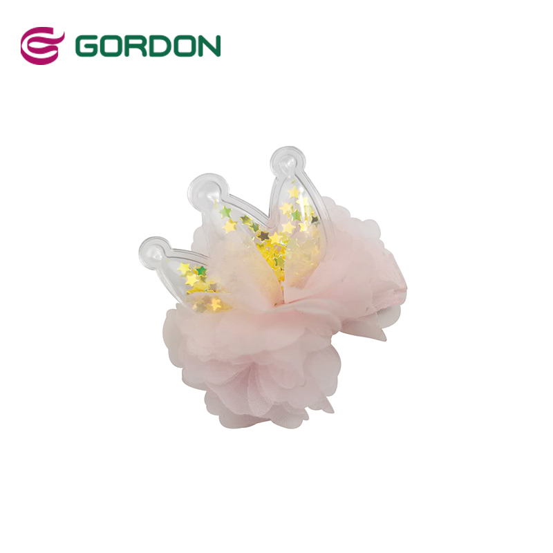 Gordon Ribbon Cinta Organza Ribbon Roll Pink Organza Baby girl hair bows and accessories with clips and crown and bunny