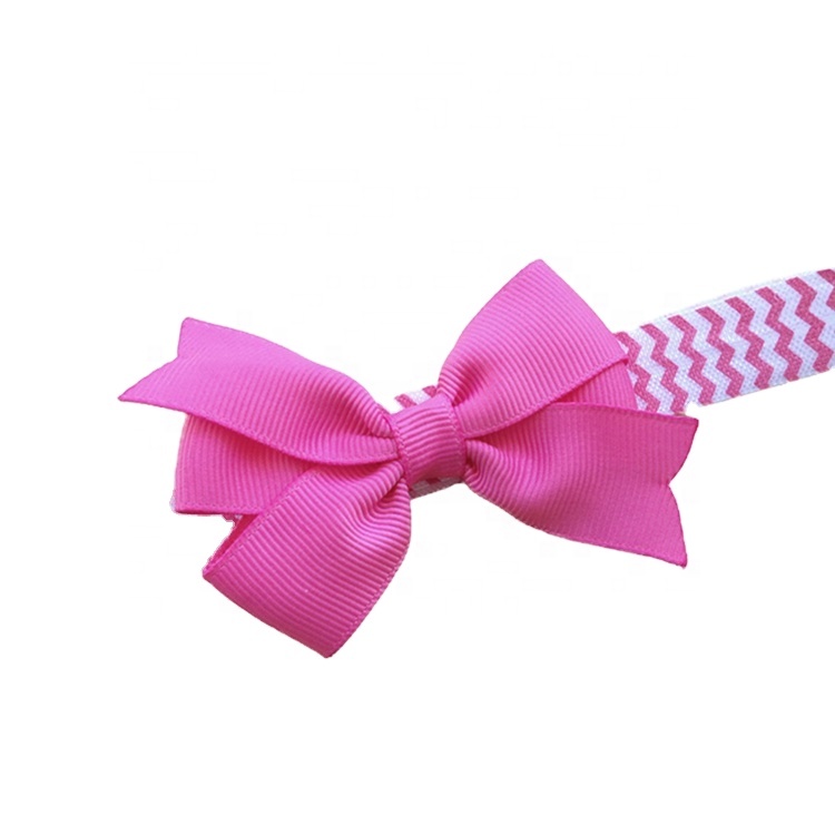 Gordon Ribbon High Quality Grosgrain Ribbon Bow Toddler Hair Bows With Elastic Band Cheer Bow Used For Baby Girls