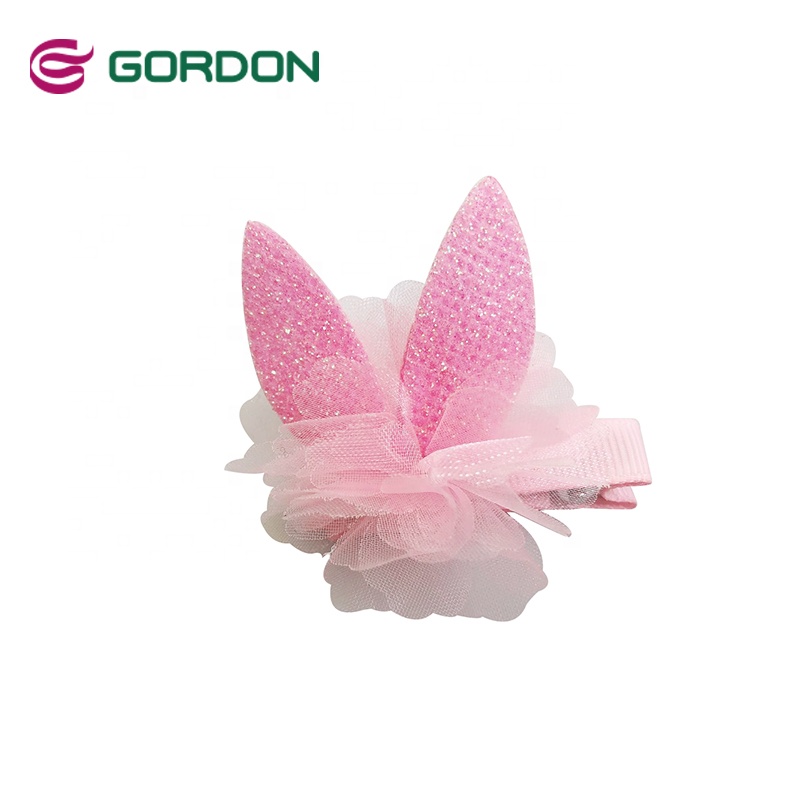Gordon Ribbon Ruban Cadeau Pink Crown Star Bunny  Hair Bow Fashion Hair Clips For Baby Girl Kids Hair Accessories Cute Style