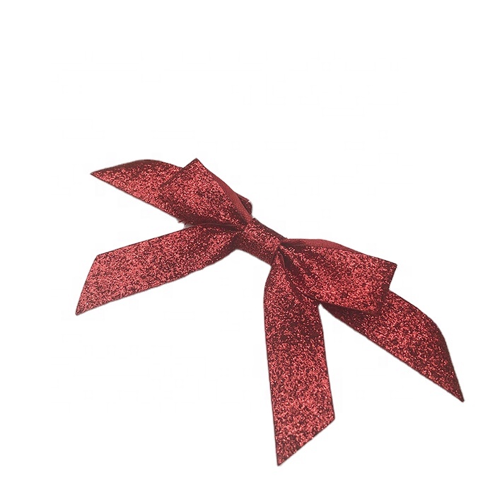 Gordon Ribbon glitter ribbon bow with strap adjustable bow tie size ribbon bow decoration