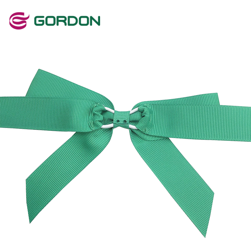 Gordon Ribbons  Large Square Box Ribbon Polka Wired  196 Stock Colors Customized Pre-tie Bow With Elastic Band For Chocolate Box