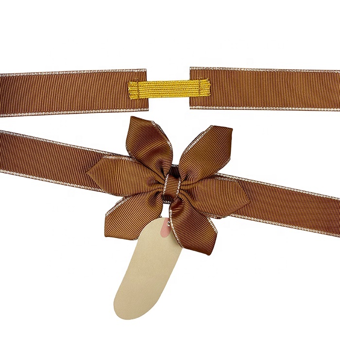 Gordon Ribbons  Pull Bows  60Cm  Tie Back Hat  Grosgrain Gift Wrapping Stretch Bow  Ribbons  With Customized Cardboard Tag On