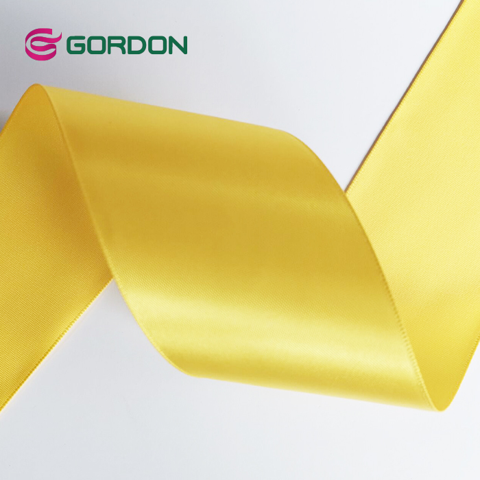 Gordon Ribbons  Wrinkle Chiffon Ribbon Plain Silk Satin Printable 50mm satin ribbon for cake decorating from China factory