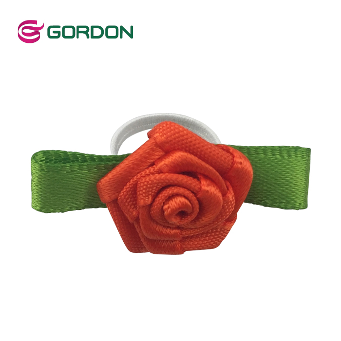 Gordon Ribbons 100% Polyester Artificial Mini Satin Rose Flower With Leaves For Garment & Packing & Underwear Gordon Ribbons 100% Polyester Artificial Mini Satin Rose Flower With Leaves For Garment & Packing & Underwear