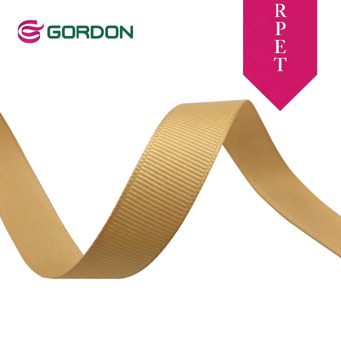 Gordon Ribbons 100% Polyester RPET Grosgrain Ribbon 16MM Width Recycled Grosgrain Ribbon