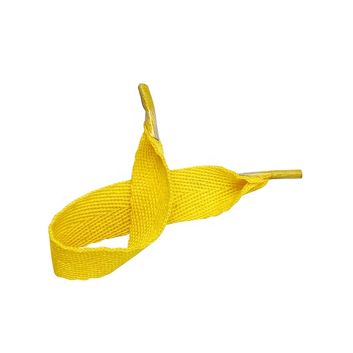 Gordon Ribbons 100% Polyester Yellow color  Cotton Herringbone Twill Ribbon Two Side Ends With White Plastic Barbs