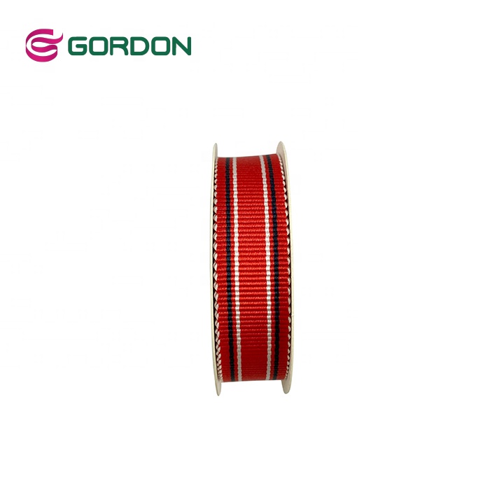 Gordon Ribbons 15MM Grosgrain Valentine Custom Striped Ribbon For Gifts