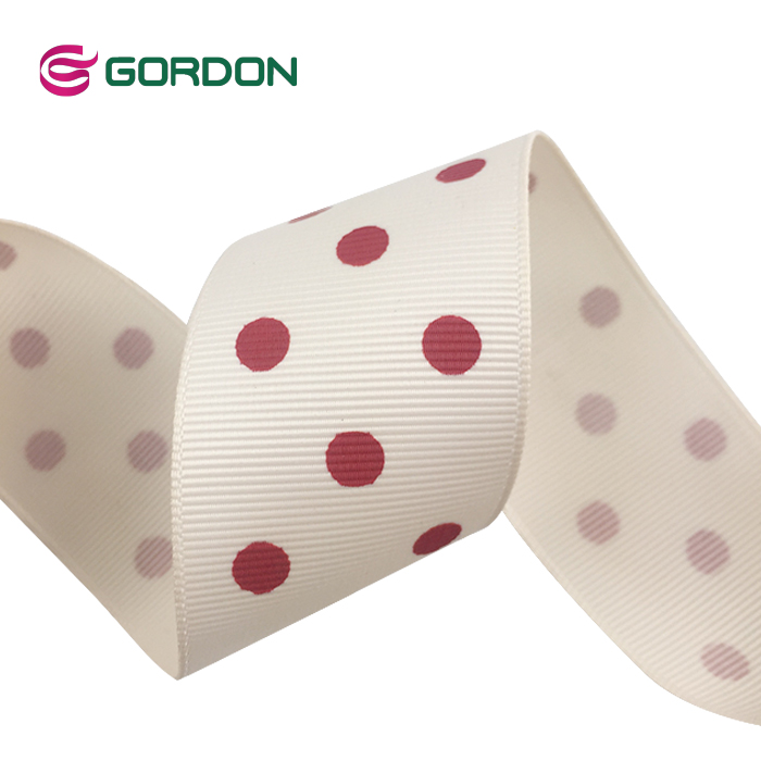 Gordon Ribbons 196 colors  25mm Customized Printed Grosgrain Ribbon For Gift Wrapping