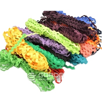 Gordon Ribbons 3mm 6mm Good Quality Ric Rack Grosgrain Ribbon  zig zag trim Wave Edged For Garment decorative ribbons