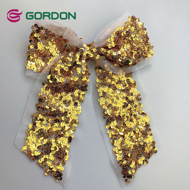 Gordon Ribbons Boutique Hair Accessories Glitter Hair Bow Kids Girl Sequins Ballerina Bow