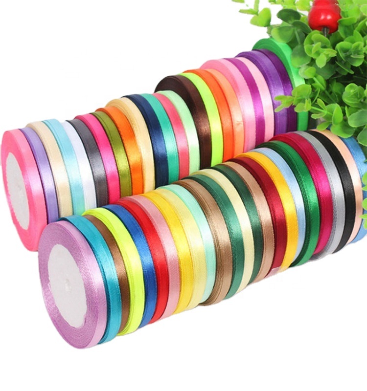 Gordon Ribbons China Supplier 196 Stock Color Custom Size Polyester Single/Double  Face Satin Ribbon For Sale Printable