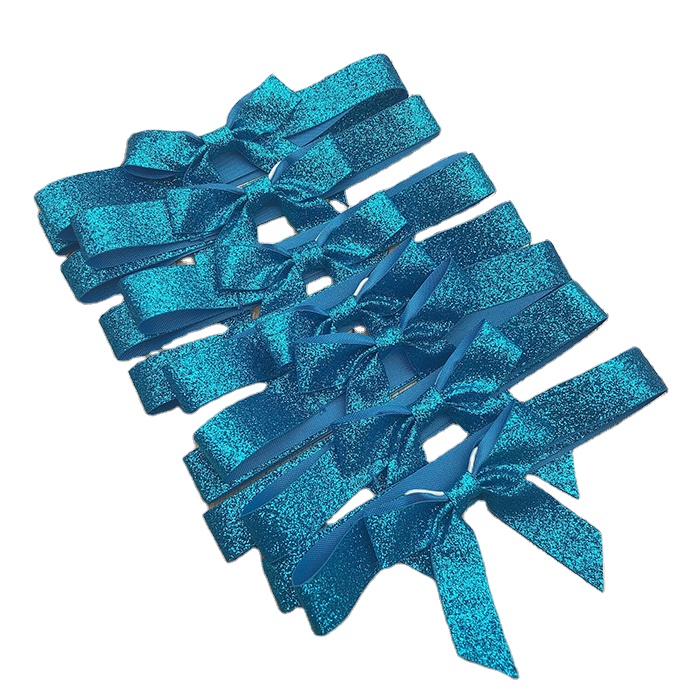 Gordon Ribbons Cinta De Seda Glitter Ribbon Pre-tied  Bow With Twister Tie Gift Box Decoration Metallic Glitter Ribbon Bow